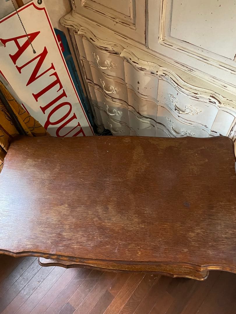 フランス　アンティーク　家具　二段　テーブル　飾り棚　トローリ　ワゴン　シェルフ