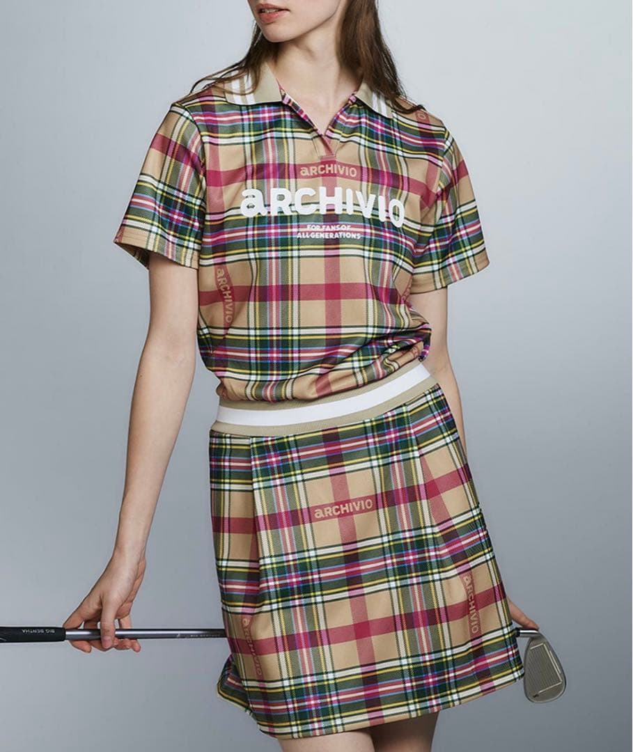 ARCHIVIO 25年新作秋モデル チェック柄ワンピース 36(S)