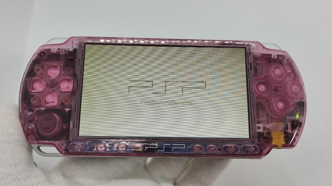 PSP 3000 すぐ遊べるセット【美品・カスタム】スケルトン　ピンク