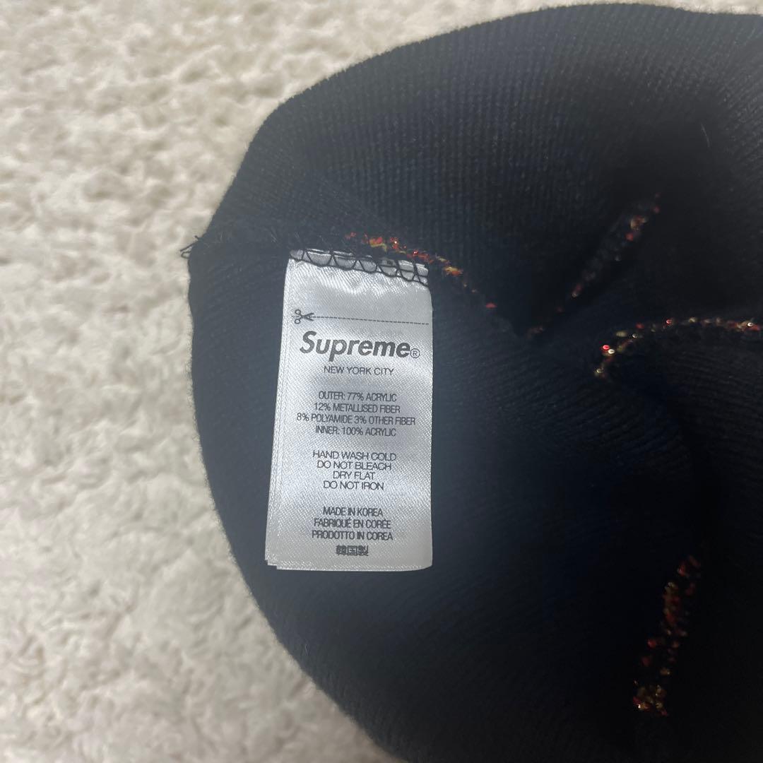 SUPREME ニット帽 ブラック