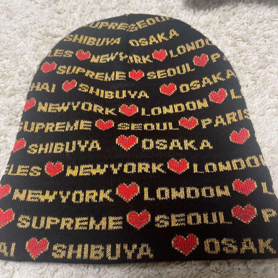 SUPREME ニット帽 ブラック