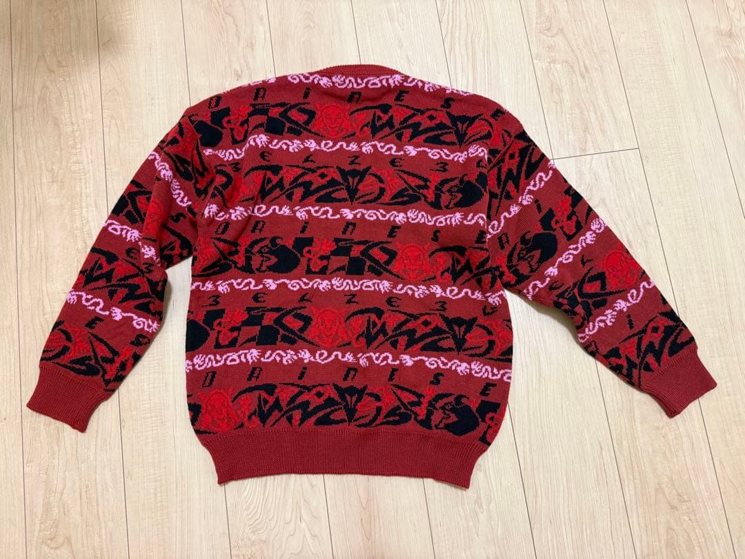 ダイネーゼ Dainese 赤 グラフィックニットセーター