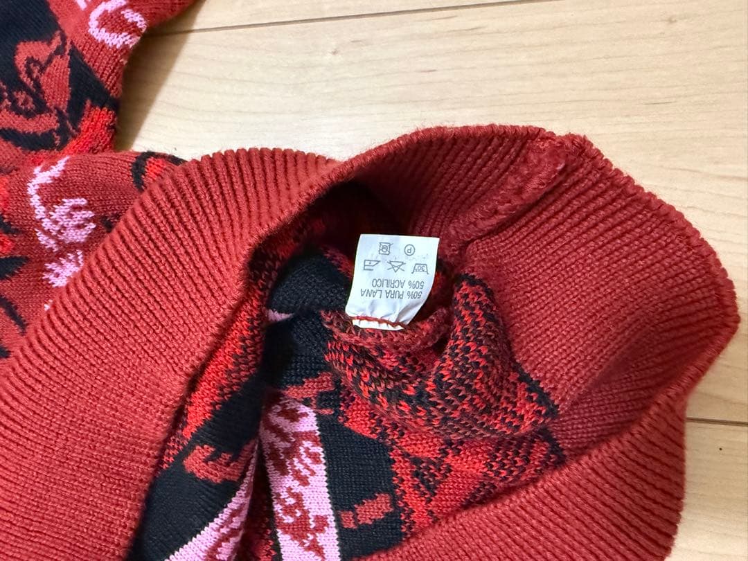 ダイネーゼ Dainese 赤 グラフィックニットセーター