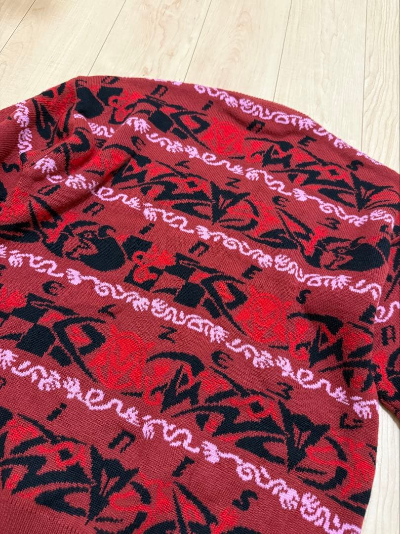 ダイネーゼ Dainese 赤 グラフィックニットセーター