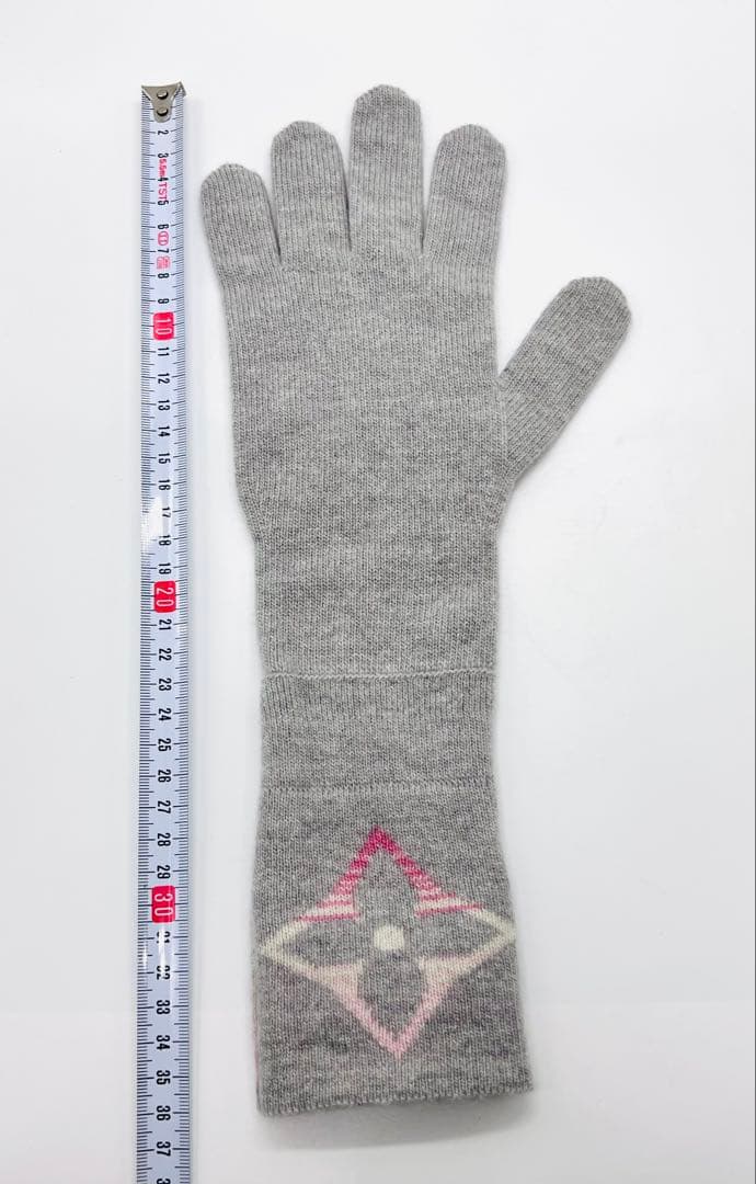 LOUIS VUITTON ルイヴィトン M73049 ウールカシミヤ ロゴ手袋