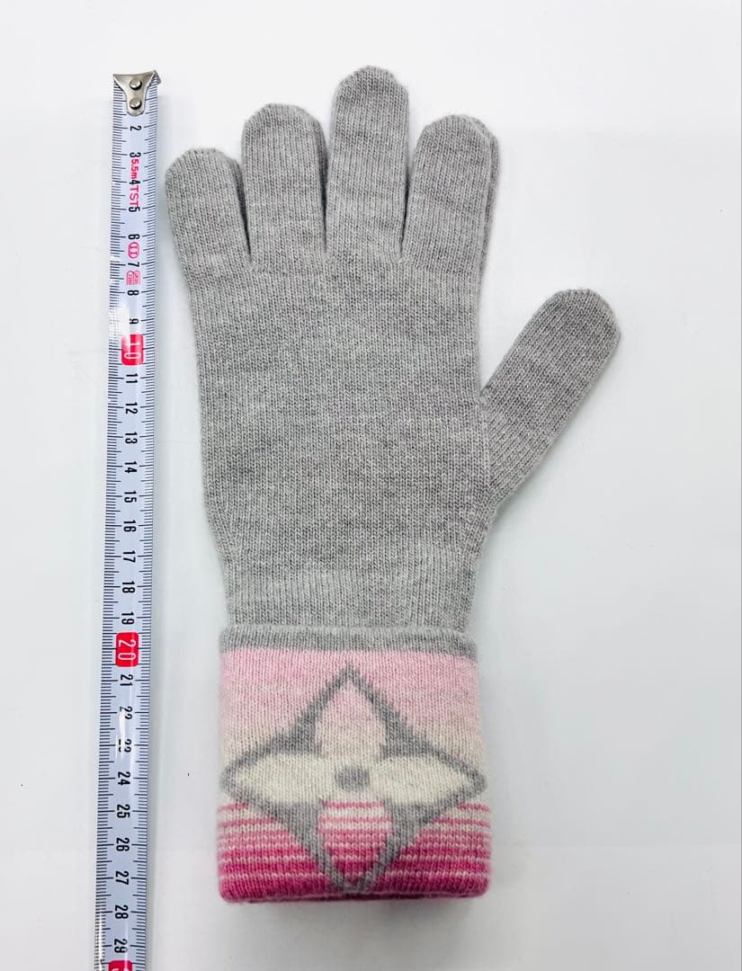 LOUIS VUITTON ルイヴィトン M73049 ウールカシミヤ ロゴ手袋