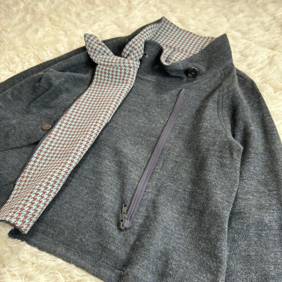 センソユニコ キューブキューブ ブルゾン ニット ジャケット 千鳥柄