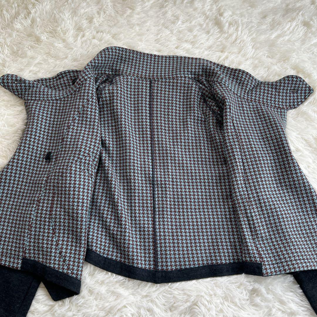 センソユニコ キューブキューブ ブルゾン ニット ジャケット 千鳥柄