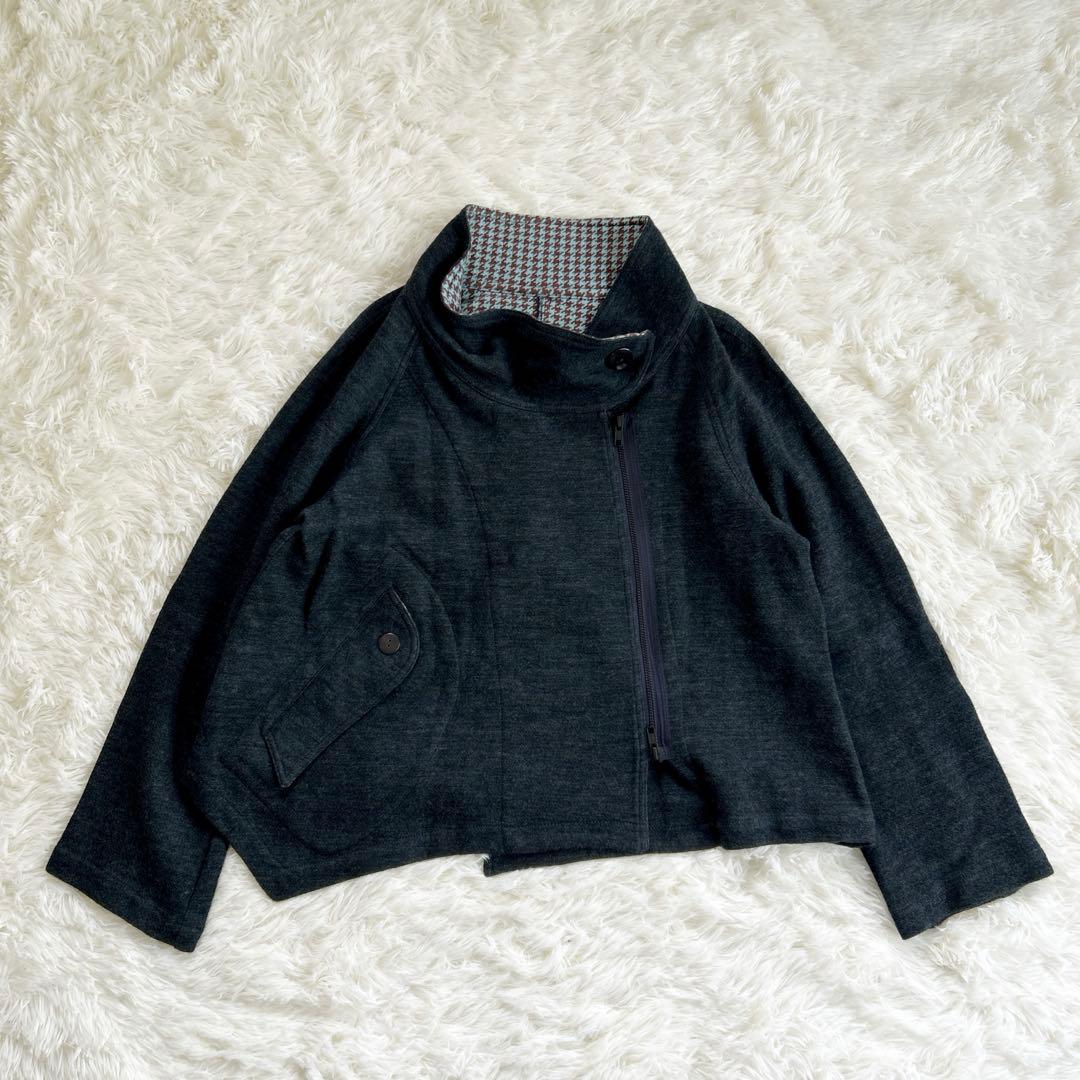 センソユニコ キューブキューブ ブルゾン ニット ジャケット 千鳥柄