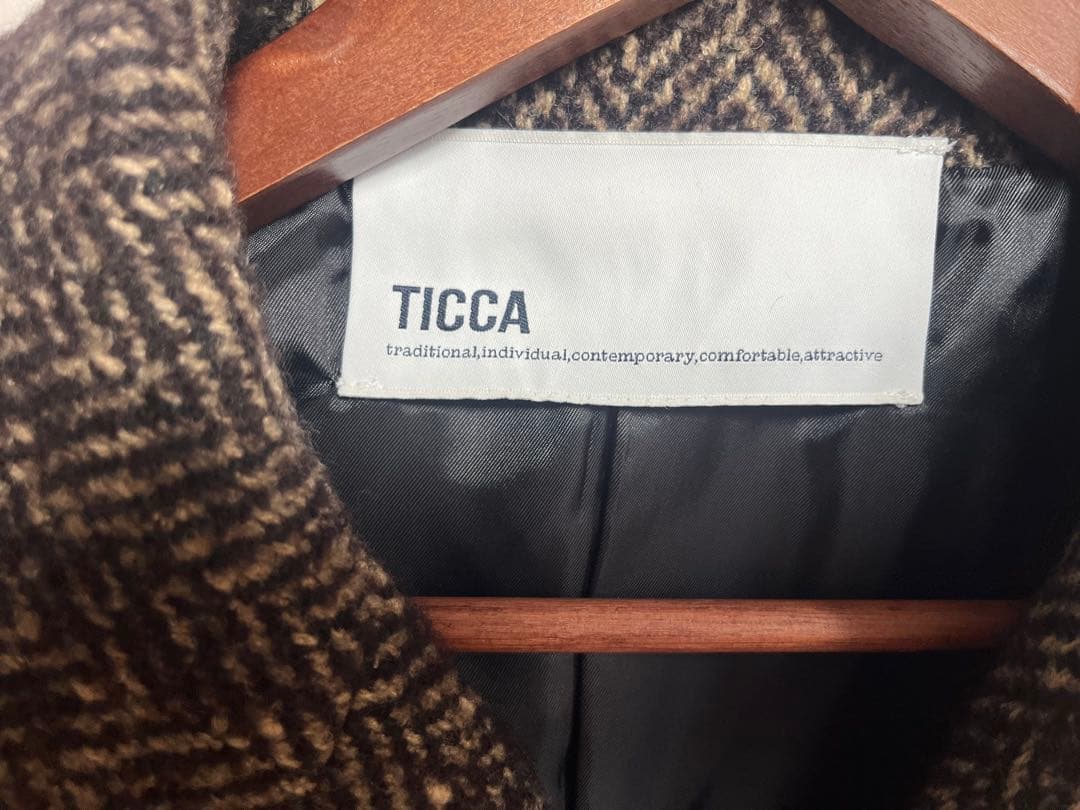 TICCA ティッカ ツイード ピーコート 24年秋冬