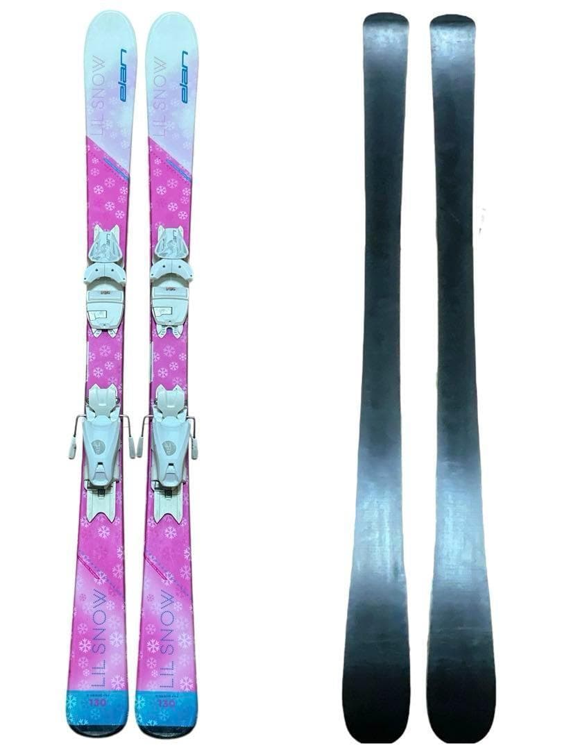 Elan 130cmスキー ビンディング セット ピンク　子供 キッズ 可愛い