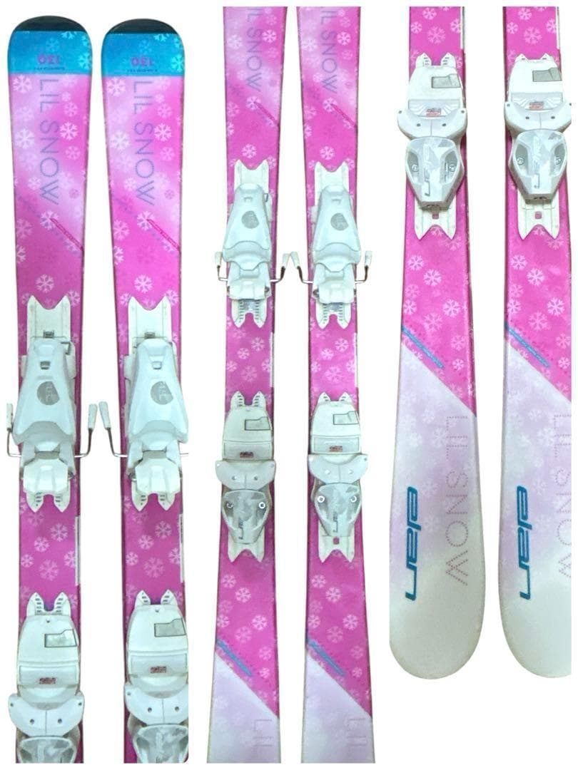 Elan 130cmスキー ビンディング セット ピンク　子供 キッズ 可愛い