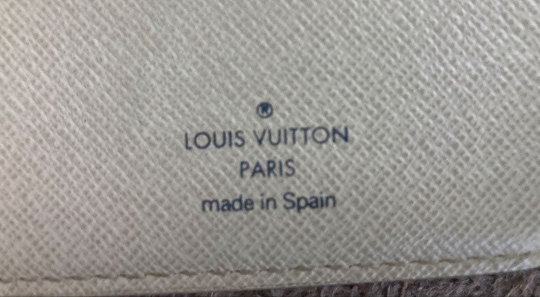 美品　LOUIS VUITTON　二つ折り財布　ダミエ　アズール