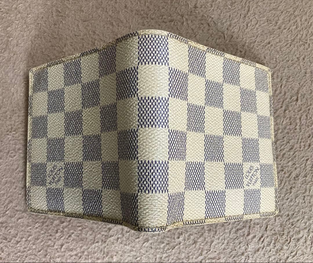 美品　LOUIS VUITTON　二つ折り財布　ダミエ　アズール