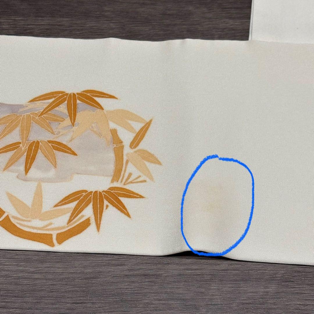 【専用】名古屋帯 正絹 白 手描友禅 塩瀬 花丸so253