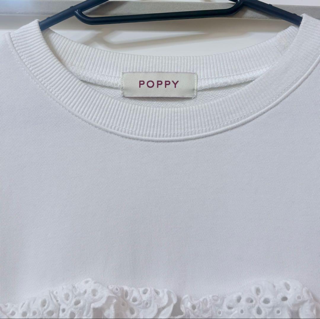 トップス POPPY COTTON LACE HEART SWEATSHIRT