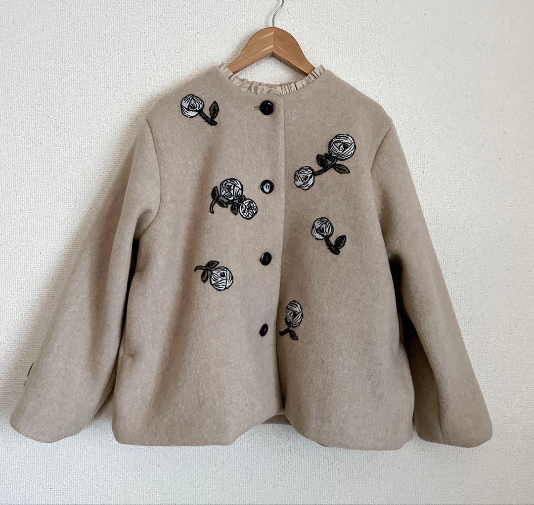 よちみ　ミナペルホネン　rosy ウール　ジャケット　コート　総裏