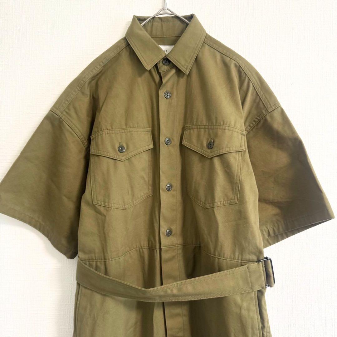 HYKE 2023 WEATHER OVERALL オールインワン カーキ