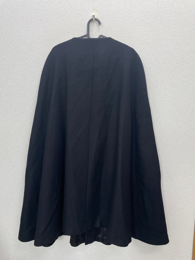 ⑥大人気　ザラ　MANTECO ケープコート　マント　ポンチョ　黒　Lサイズ