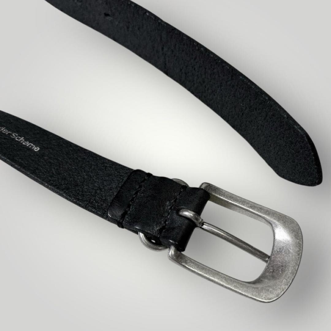 [人気] Hender Scheme レザー シュリンクショルダーベルト 黒