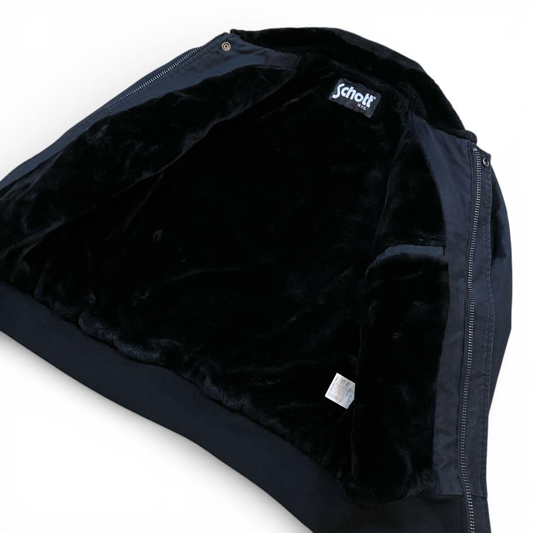 schott b-10 フライトジャケット ボア 襟付き コットン ショット L