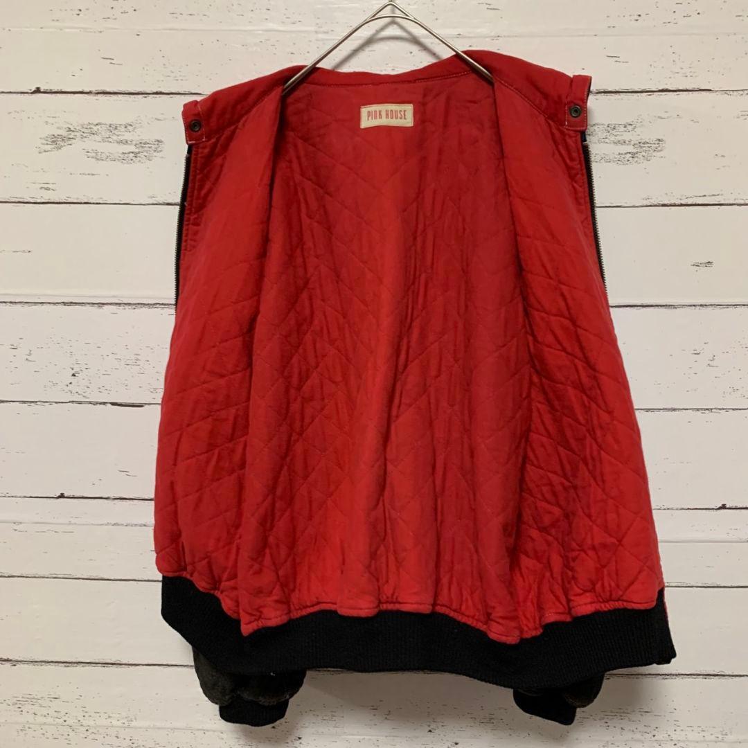 【ピンクハウス】デニムジャケットブルゾンブランド刺繍ロゴ フード付き