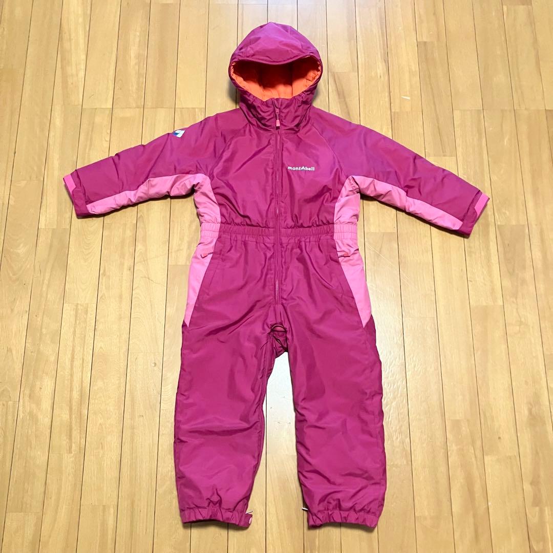 モンベル スノーウェア 2点セット（子供用）ジャンプスーツ・ミトン