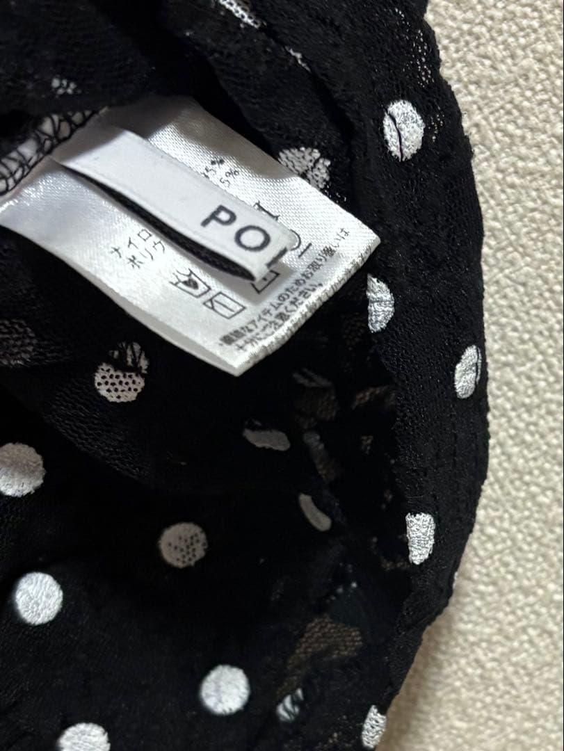 poppy DOT LACE SEE-THROUGH TOP レース トップス