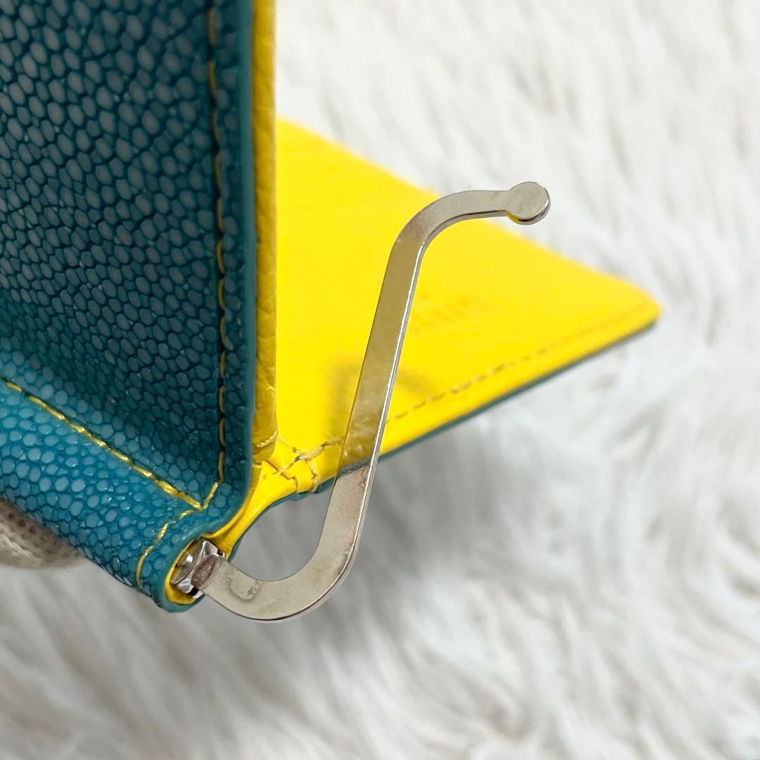 【未使用】バハリ　マネークリップ　ポリッシュ加工　ガルーシャ　ターコイズブルー