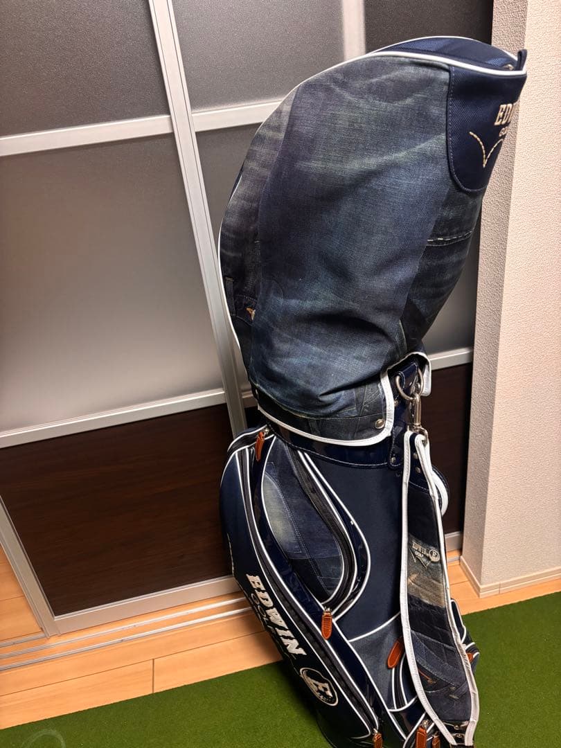 エドウィン ゴルフ EDWIN GOLF キャディバッグ 9型 ジーンズ柄