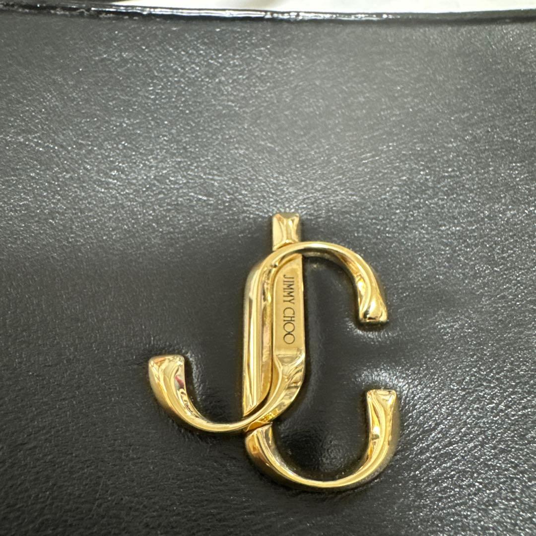 美品　ジミーチュウ　ショルダーバッグ　ゴールドロゴ　レザー　カメラバッグ