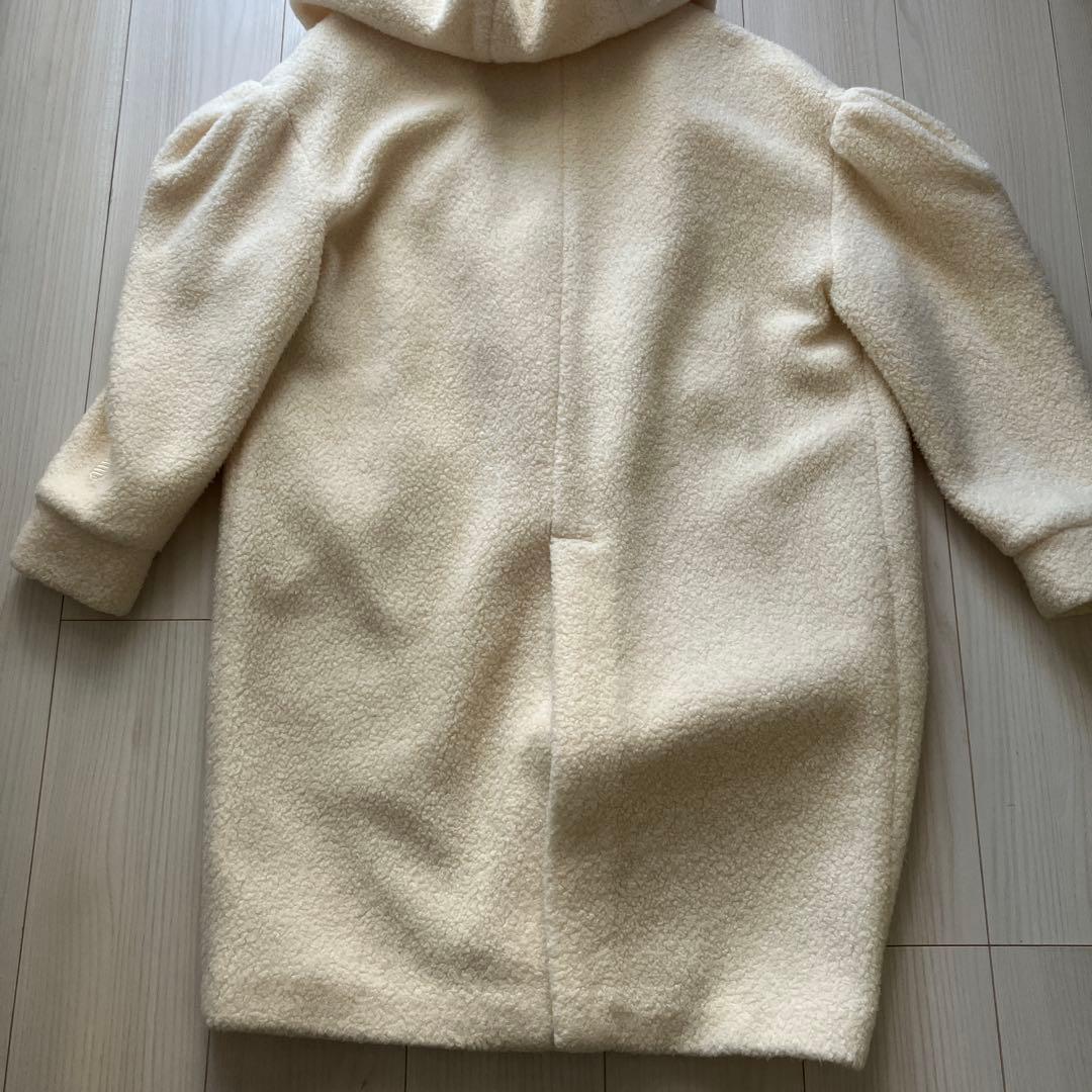 BORDERS at BALCON パフスリーブ ボア コート 36