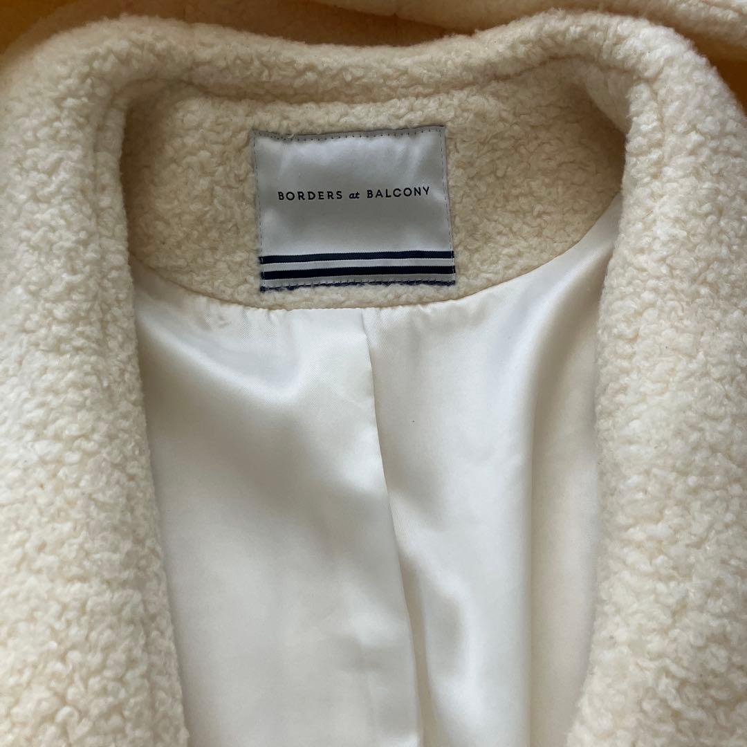 BORDERS at BALCON パフスリーブ ボア コート 36