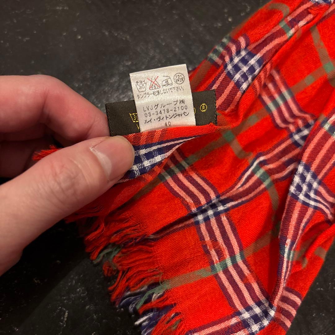 コ*バ様 LOUIS VUITTON 2012SS マサイチェックストール エト