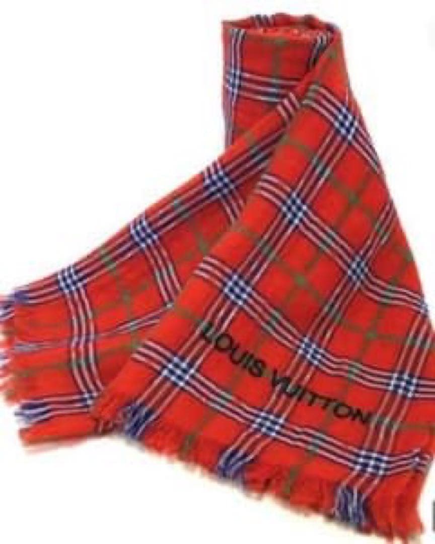 コ*バ様 LOUIS VUITTON 2012SS マサイチェックストール エト