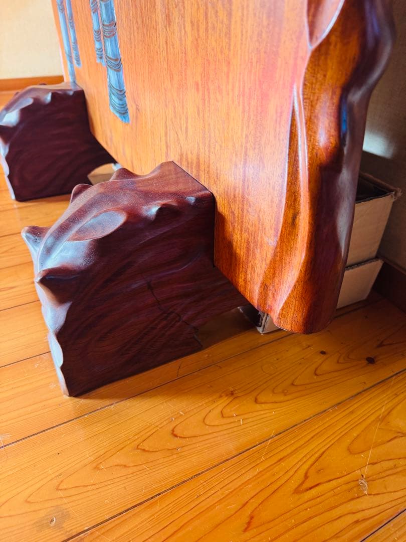 天然木 一枚板 重厚衝立て 和製ビンテージ 美品 楠の木 一枚板 パーテーション