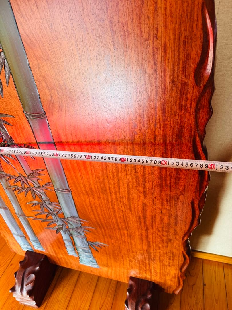 天然木 一枚板 重厚衝立て 和製ビンテージ 美品 楠の木 一枚板 パーテーション