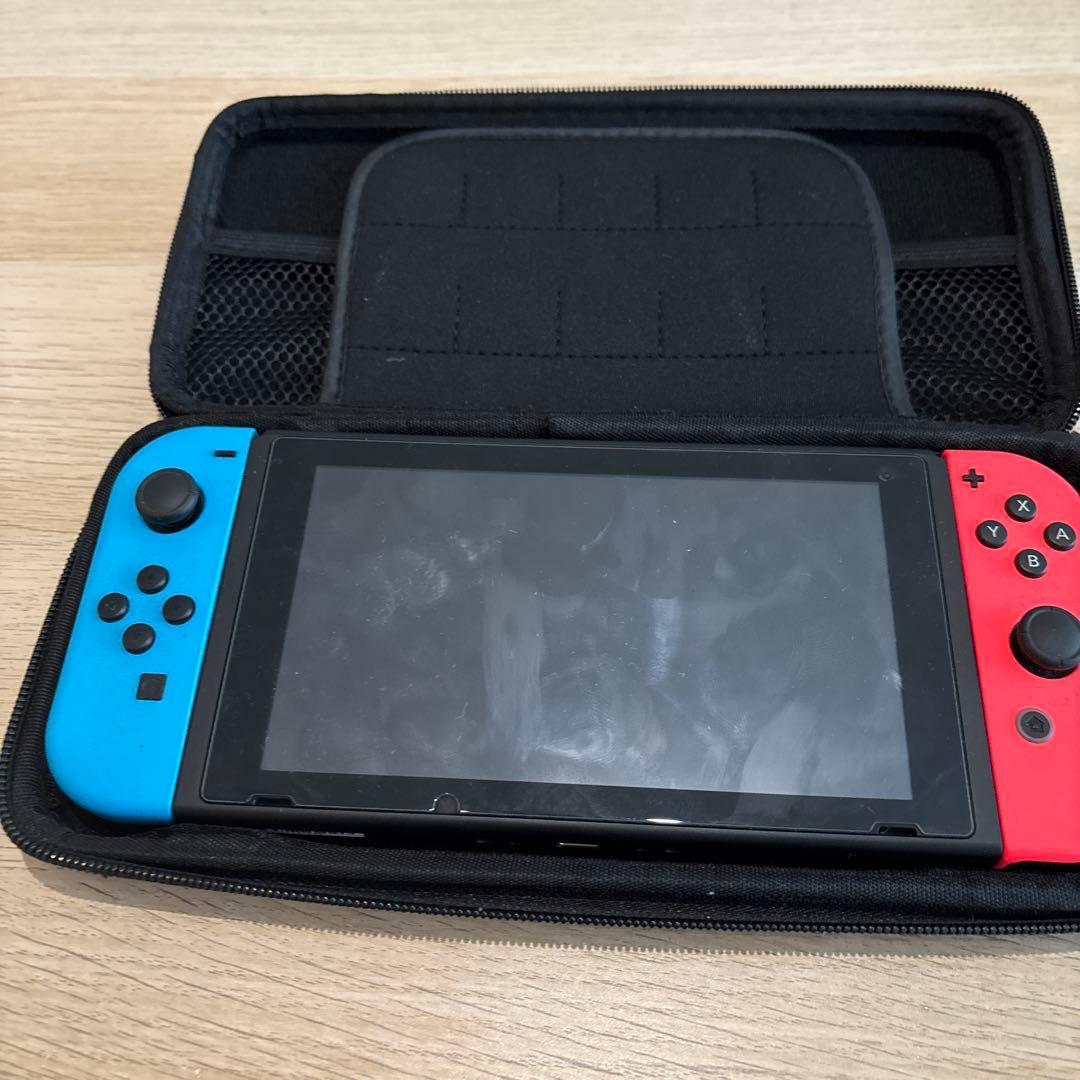 「ジャンク品」Nintendo Switch 青/赤 ケース付き