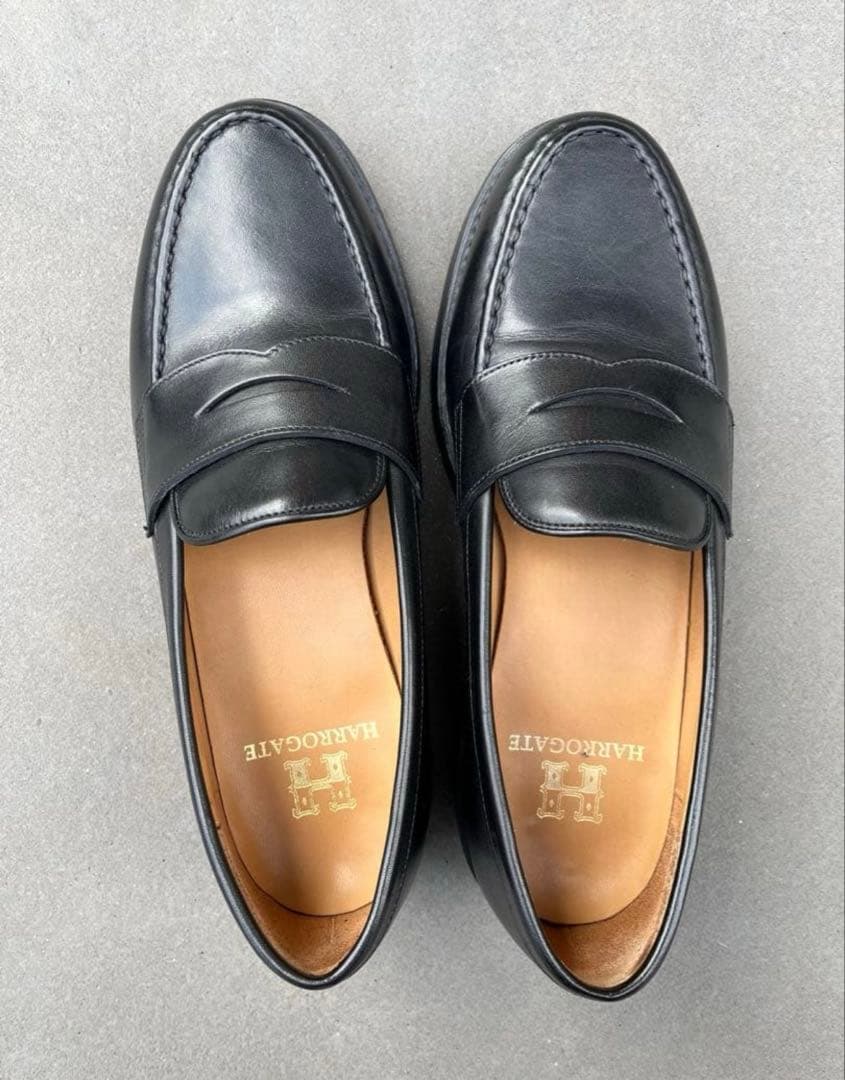 【美品】HARROGATE ブラックローファー