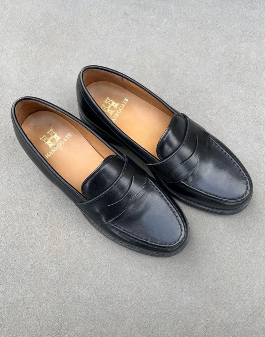 【美品】HARROGATE ブラックローファー