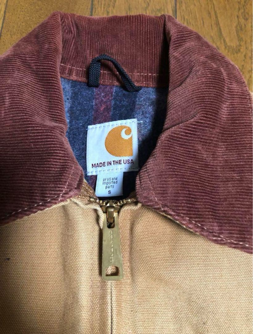 ◆希少サイズS◆USA製 ダック デトロイトジャケット ◆カーハート ブラウン茶