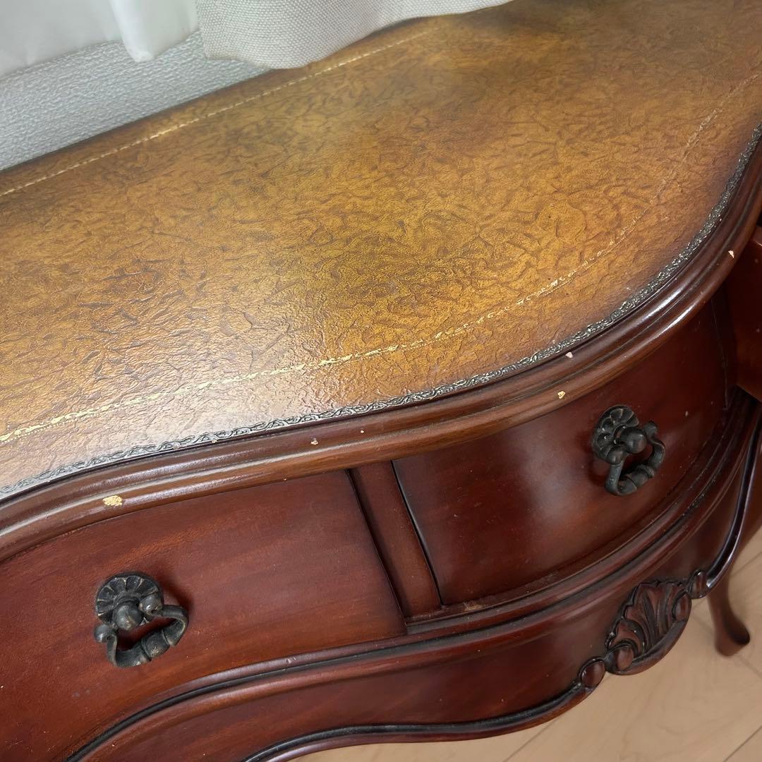 アンティーク調 コンソールテーブル サイドボード チェスト 猫脚 ブラウン