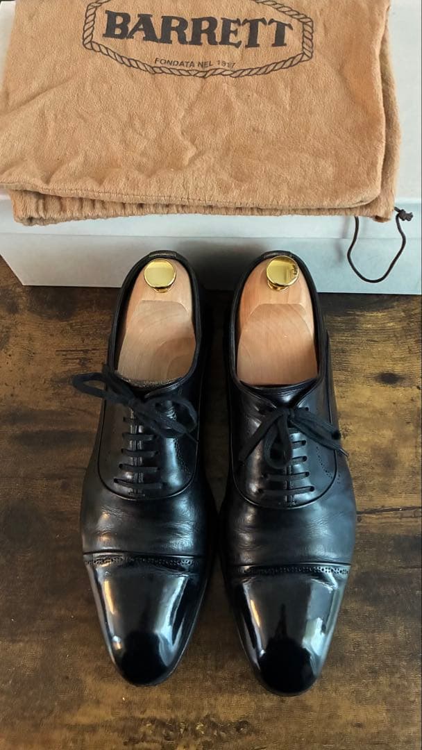 【 BARRETT / バレット (伊 】オックスフォード ブラック7.5