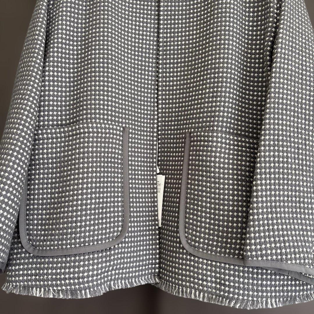 トゥモローランド　ノーカラージャケット　グレー