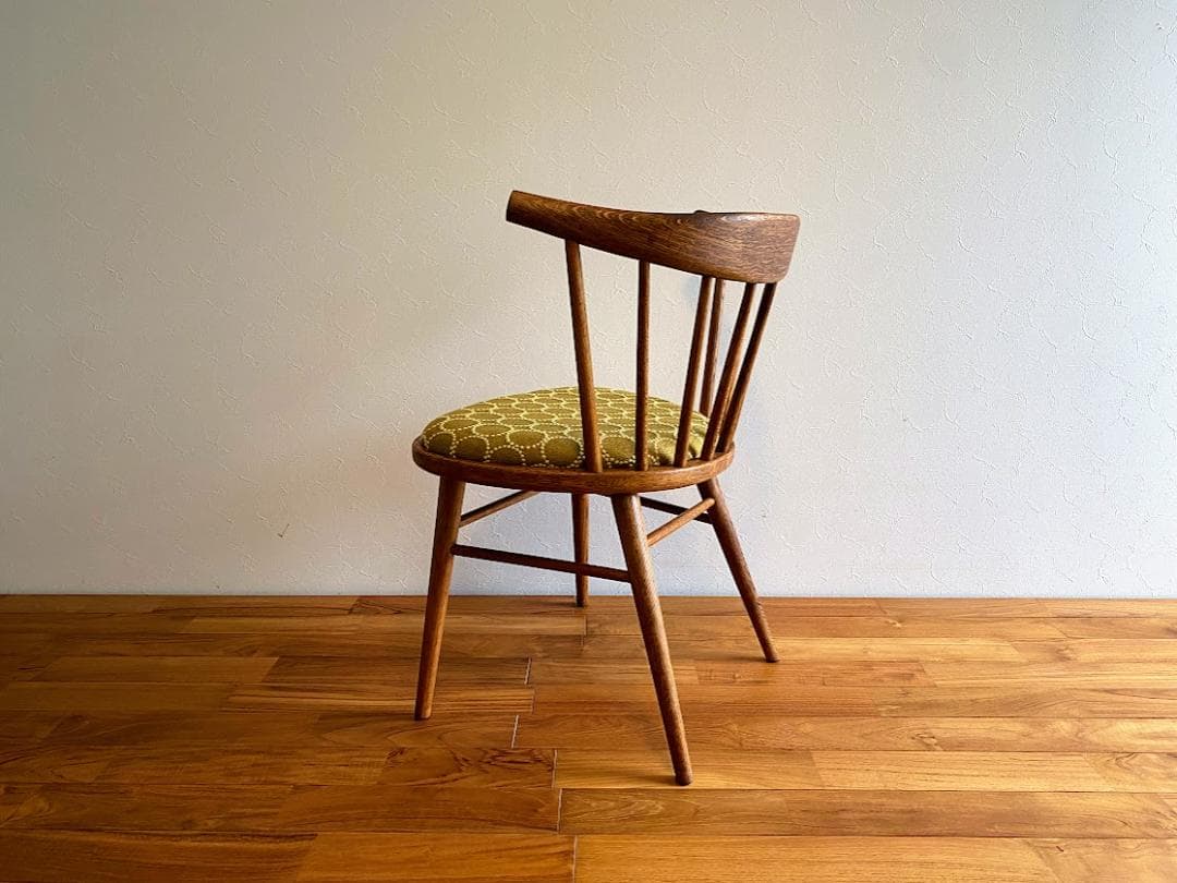 1968s 希少 秋田木工 No.68 ローバックチェア 張替済