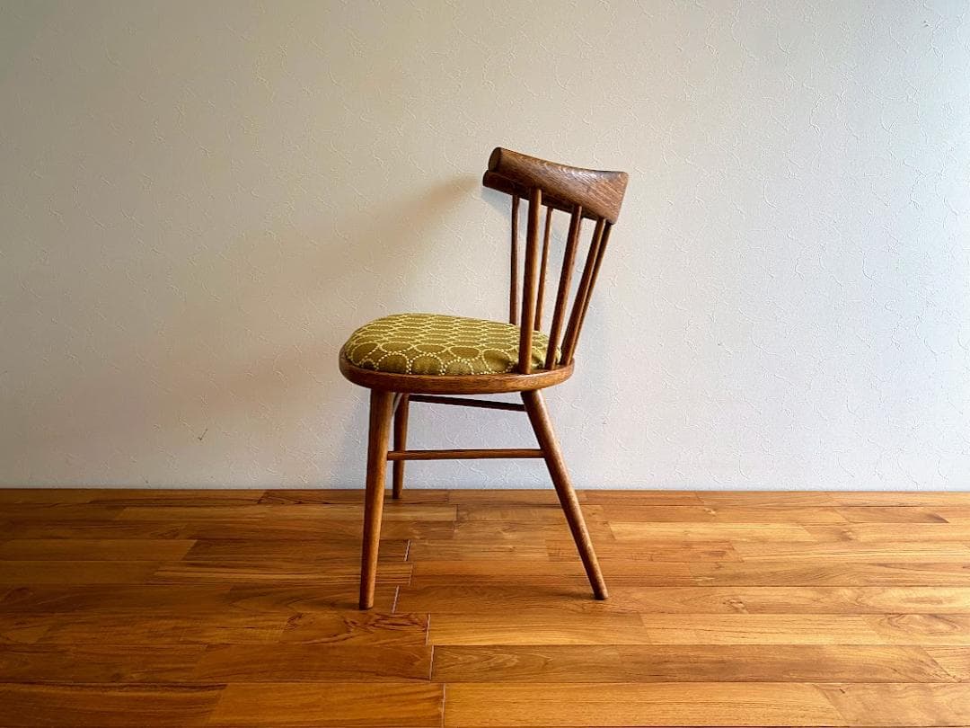 1968s 希少 秋田木工 No.68 ローバックチェア 張替済