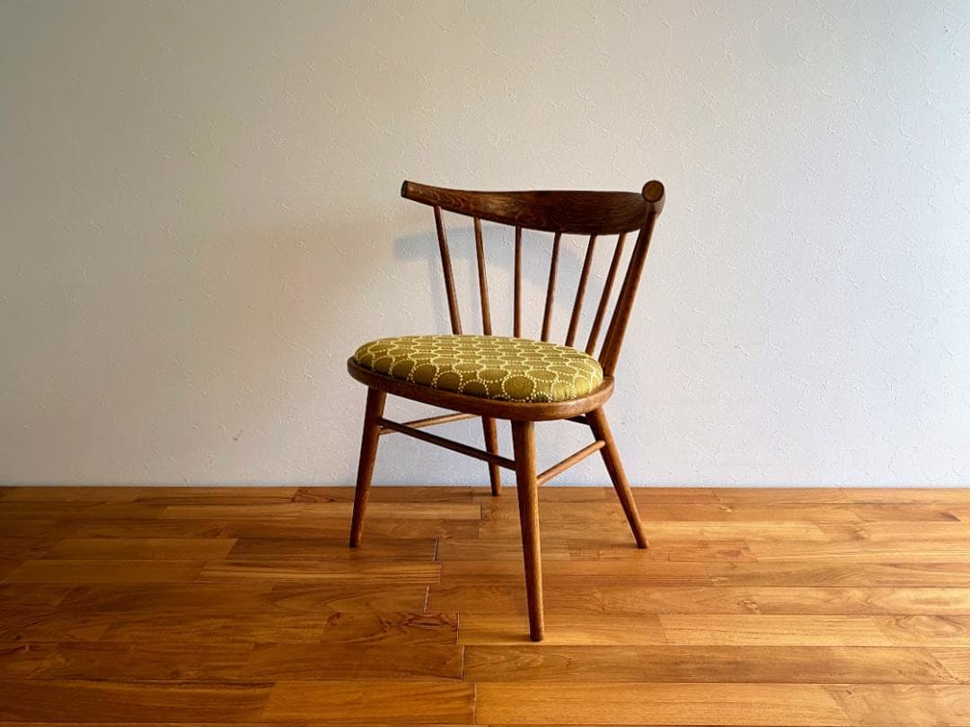 1968s 希少 秋田木工 No.68 ローバックチェア 張替済