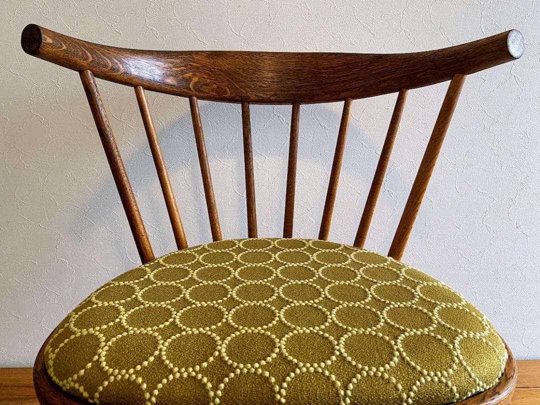 1968s 希少 秋田木工 No.68 ローバックチェア 張替済