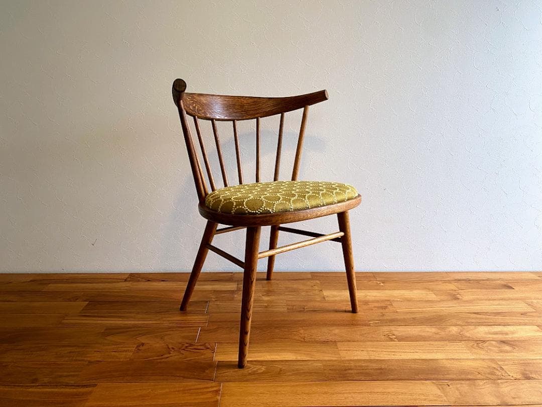 1968s 希少 秋田木工 No.68 ローバックチェア 張替済