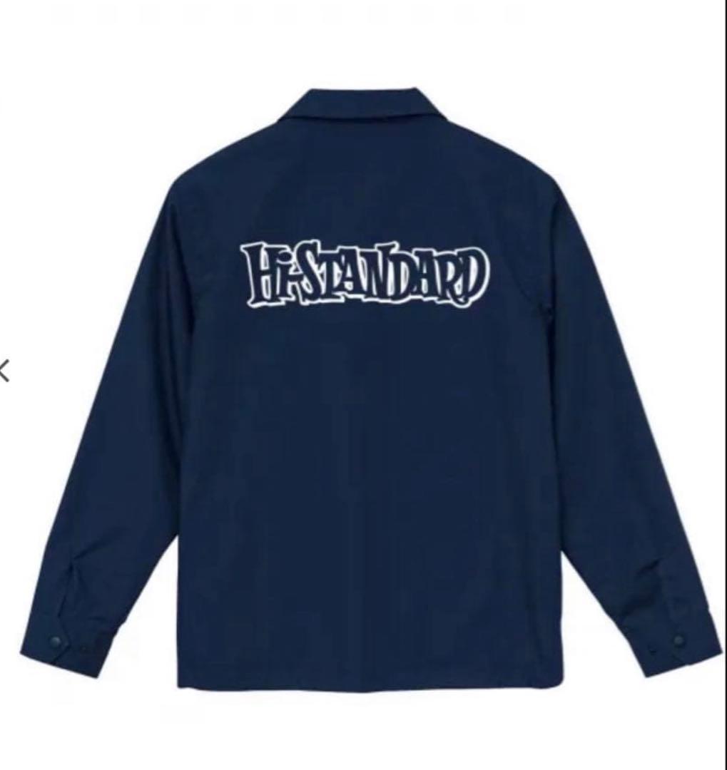 Hi-STANDARD ロゴ コーチジャケット XXL 紺　ネイビー